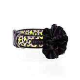 COLLAR SÚPER ANCHO FLOR /  LEOPARDO ELECTRIC AMARILLO